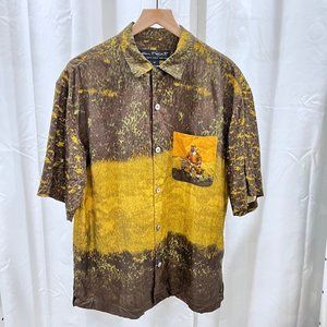 Guy Buffet 100% Silk Luxury Golf Camp Shirt - Graphic Prints